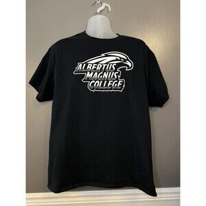 Albertus Magnus College Shirt Mens XL Black Gildan Ultra Cotton Graphic Tee